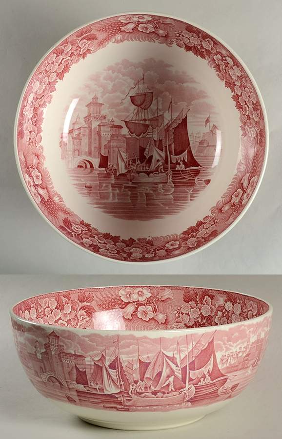 Ferrara Pink (No Trim) 10" Large Salad Serving Bowl by Wedgwood-1