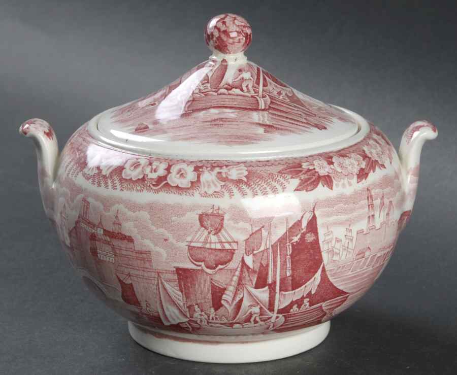 Ferrara Pink (No Trim) 146 Shape Sugar Bowl & Lid by Wedgwood-1