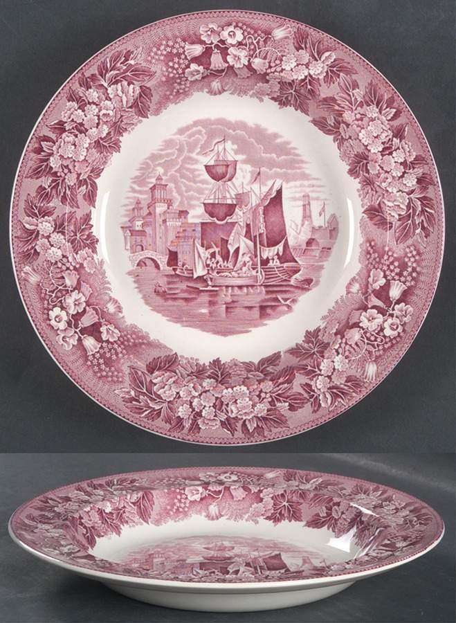 Ferrara Plum (No Trim) Rim Soup Bowl by Wedgwood-1