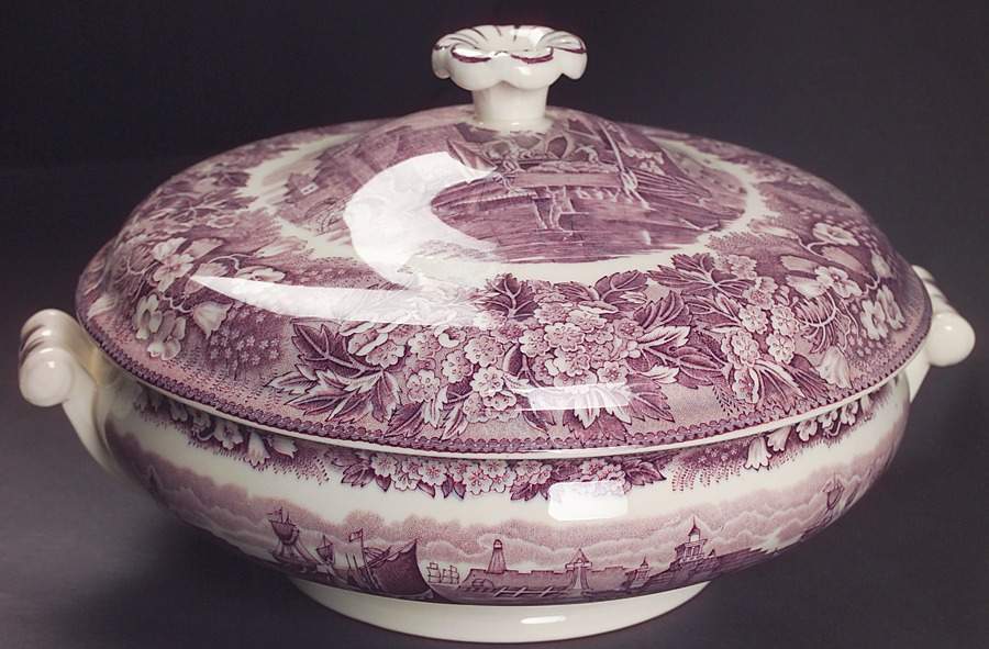 Ferrara Plum (No Trim) Round Covered Vegetable by Wedgwood-1