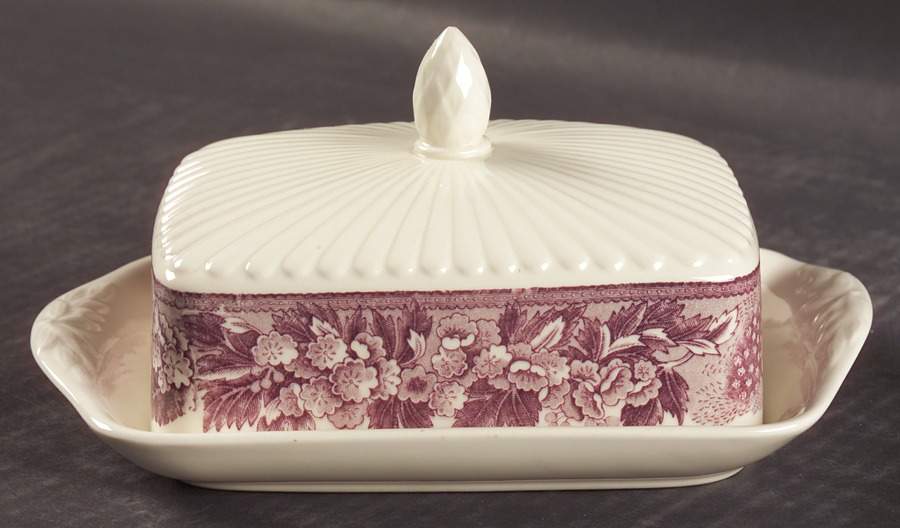 Ferrara Plum (No Trim) Square Covered Butter by Wedgwood-1