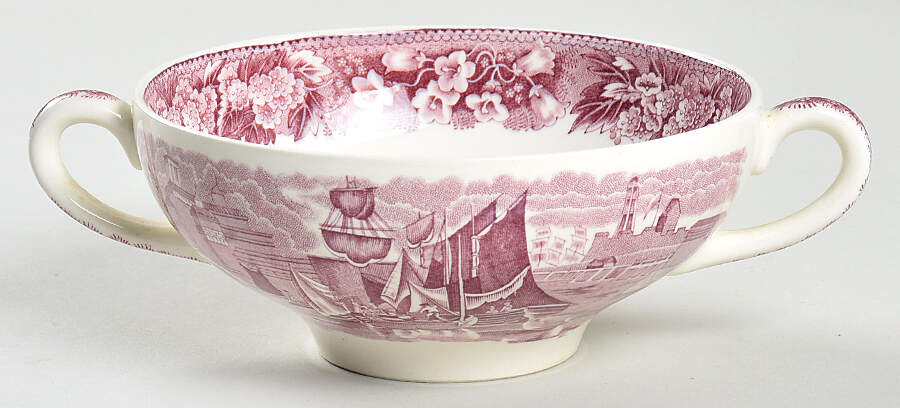 Ferrara Plum (No Trim) Flat Cream Soup Bowl by Wedgwood-1