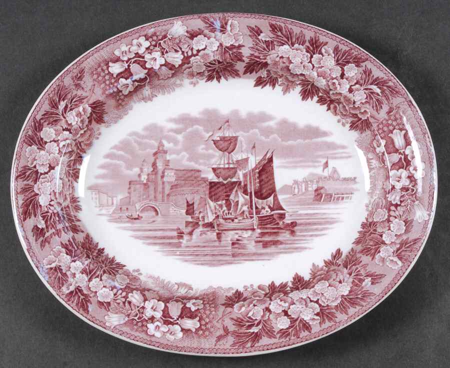 Ferrara Plum (No Trim) 9" Oval Serving Platter by Wedgwood-1