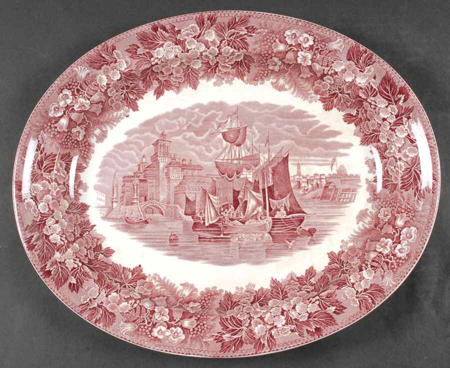 Ferrara Plum (No Trim) 14" Oval Serving Platter by Wedgwood-1