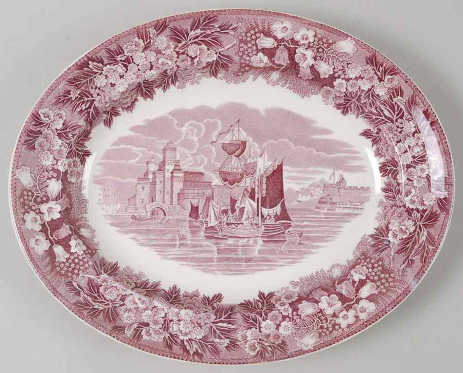 Ferrara Plum (No Trim) 10" Oval Serving Platter by Wedgwood-1
