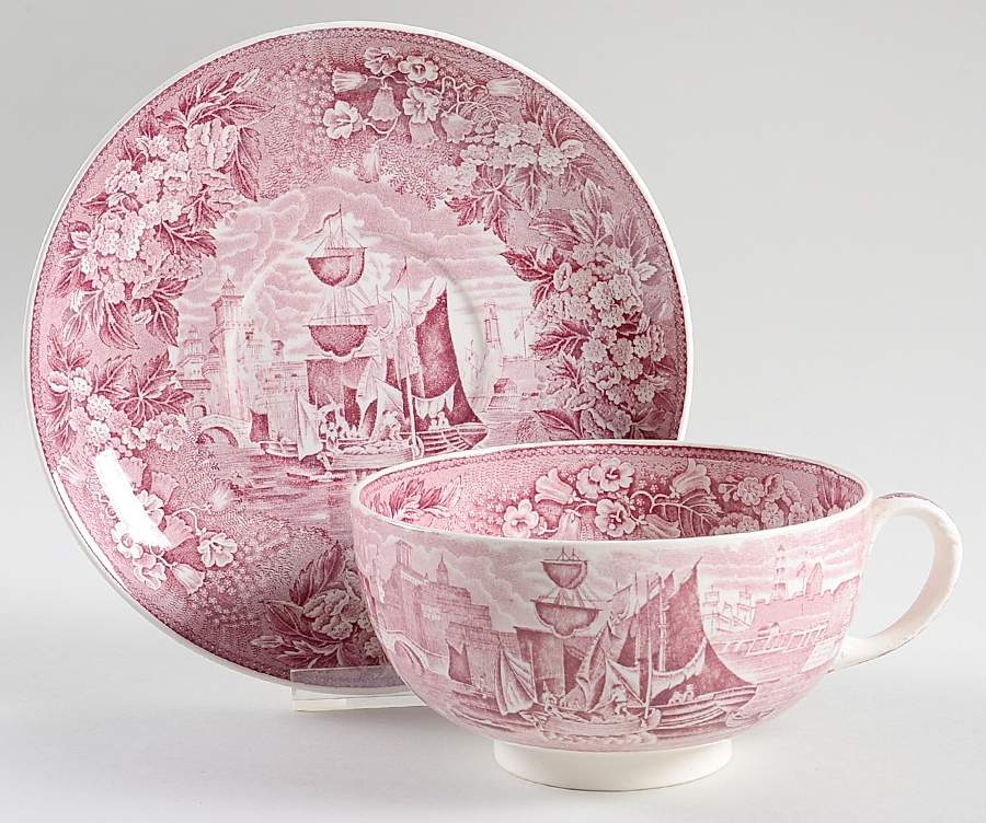 Ferrara Plum (No Trim) Oversized Cup & Saucer Set by Wedgwood-1