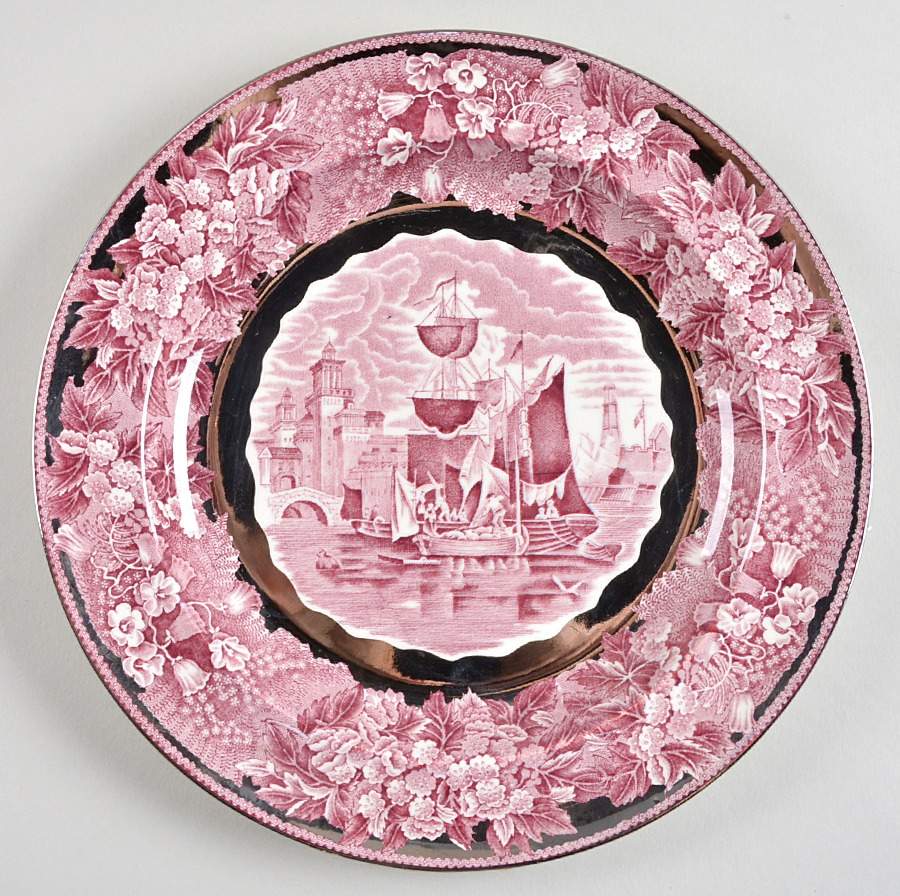 Ferrara Plum (Silver Lustre) Salad Plate by Wedgwood-1