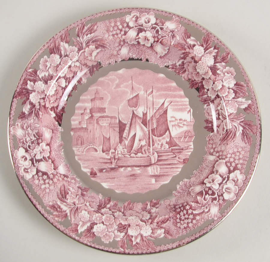 Ferrara Plum (Silver Lustre) Bread & Butter Plate by Wedgwood-1