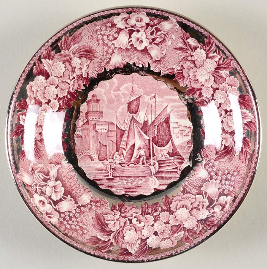 Ferrara Plum (Silver Lustre) Saucer by Wedgwood-1