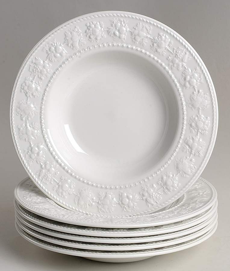 Festivity Large Rim Soup Bowl - Set of 6 by Wedgwood-1