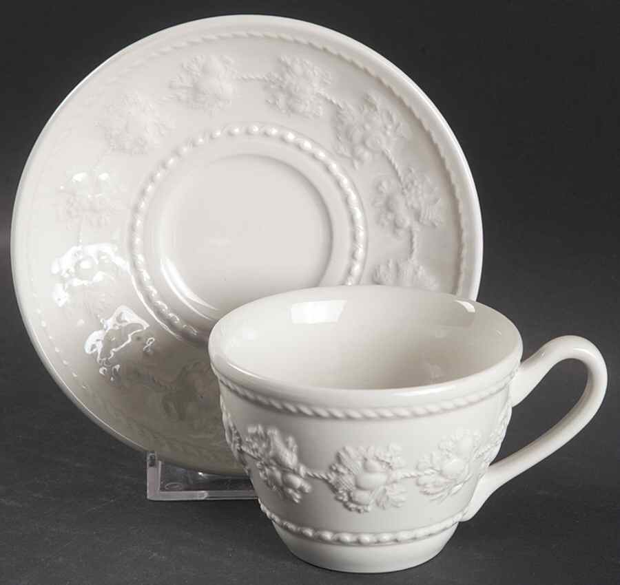 Festivity Flat Demitasse Cup & Saucer Set by Wedgwood-1
