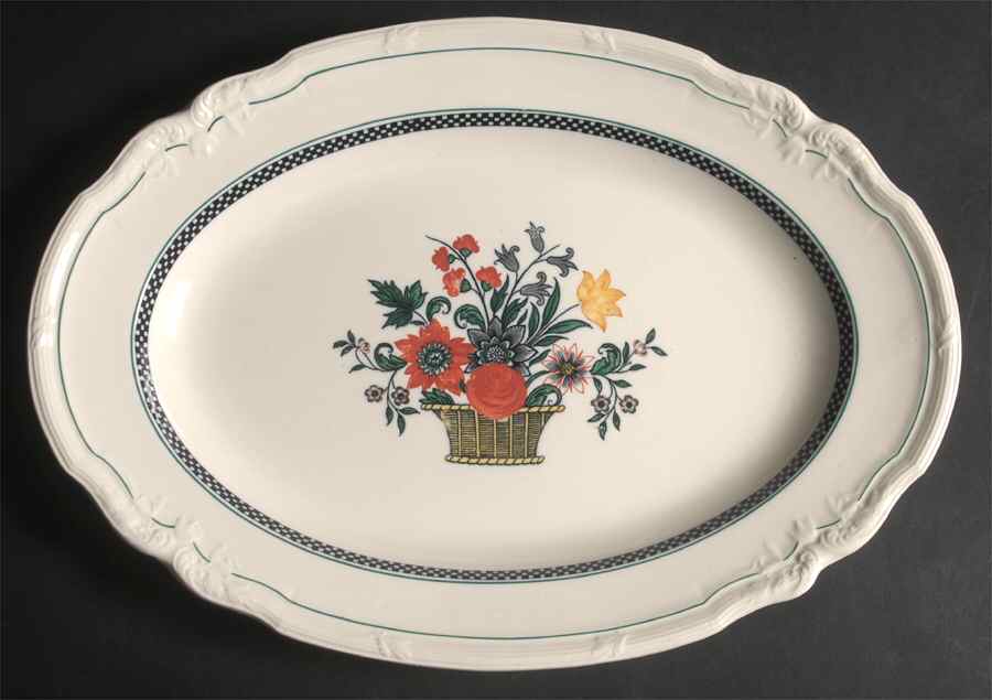 Flaxman 15" Oval Serving Platter by Wedgwood-1