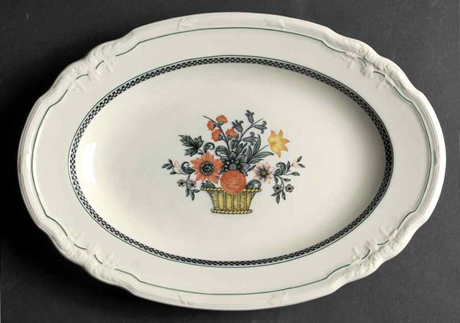 Flaxman 12" Oval Serving Platter by Wedgwood-1