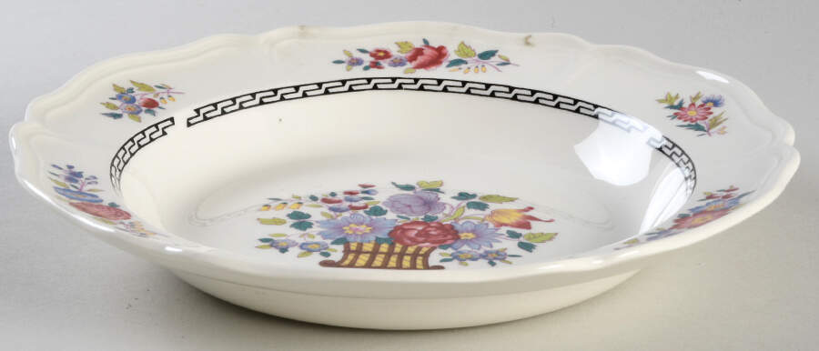 Floral Basket Rim Soup Bowl by Wedgwood-1