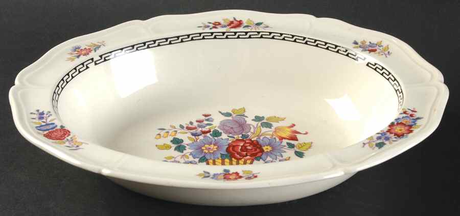 Floral Basket 10" Oval Vegetable Bowl by Wedgwood-1