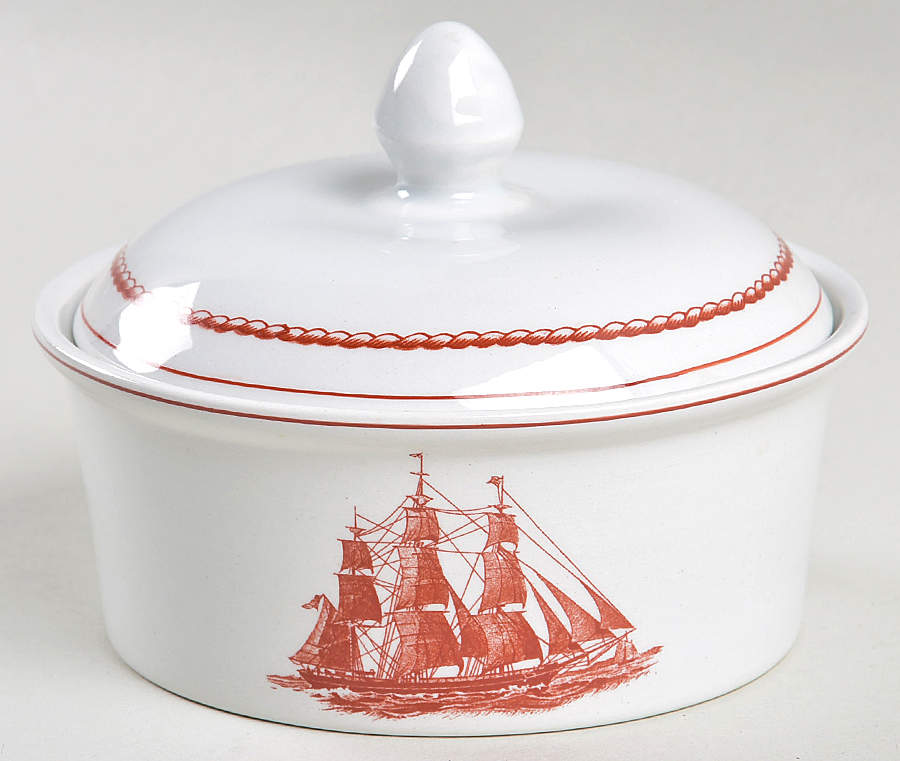 Flying Cloud Rust Round Box & Lid by Wedgwood-1