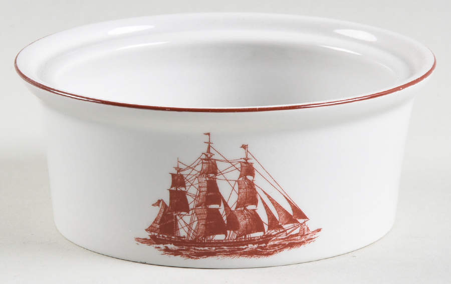 Flying Cloud Rust Butter Box No Lid by Wedgwood-1
