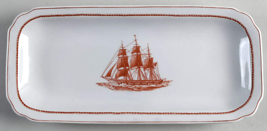 Flying Cloud Rust Large Sandwich Tray by Wedgwood-1