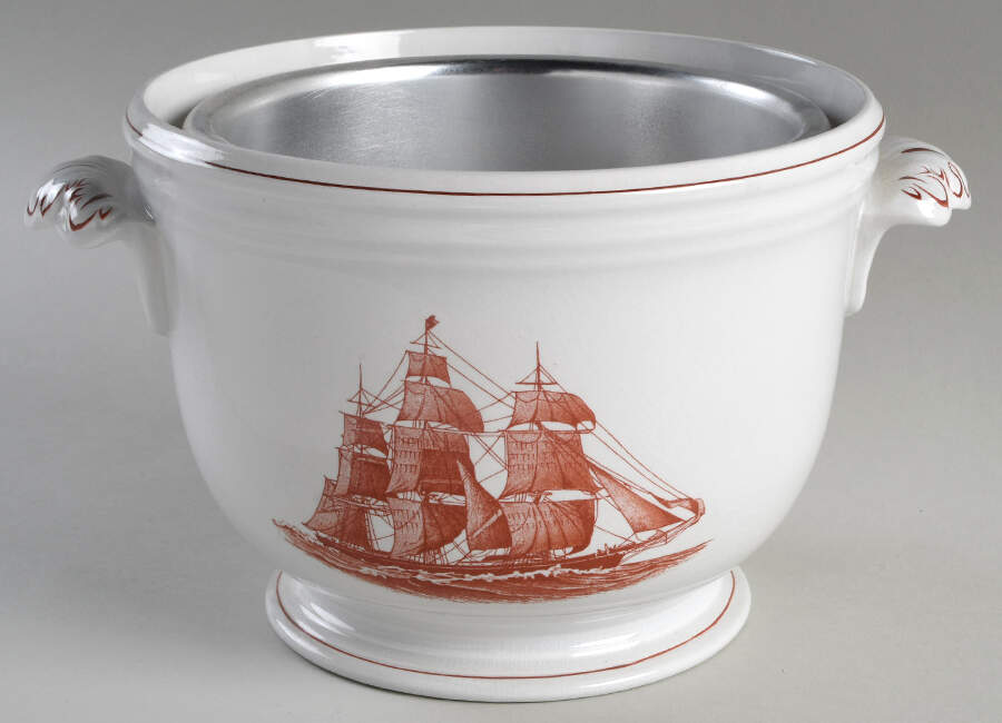 Flying Cloud Rust Ice Bucket No Lid Or Liner by Wedgwood-1