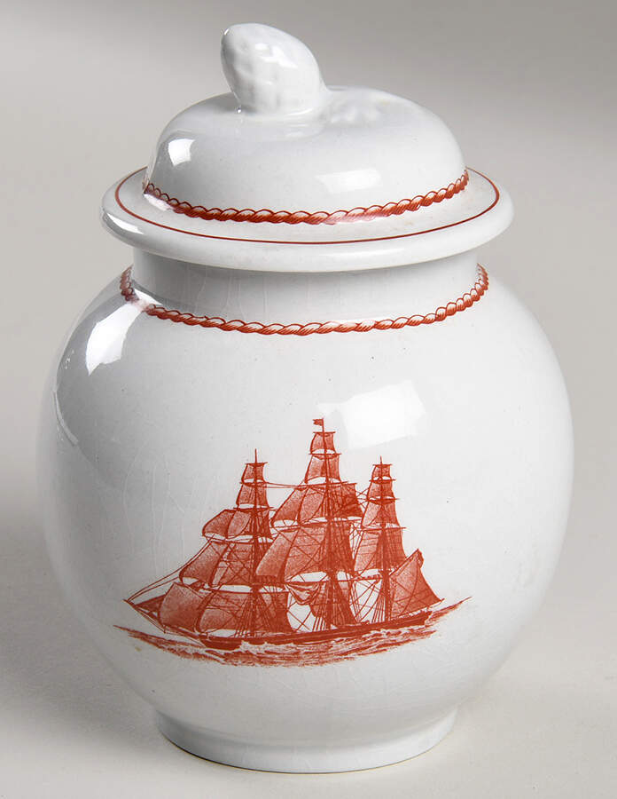 Flying Cloud Rust Sugar Bowl & Lid by Wedgwood-1