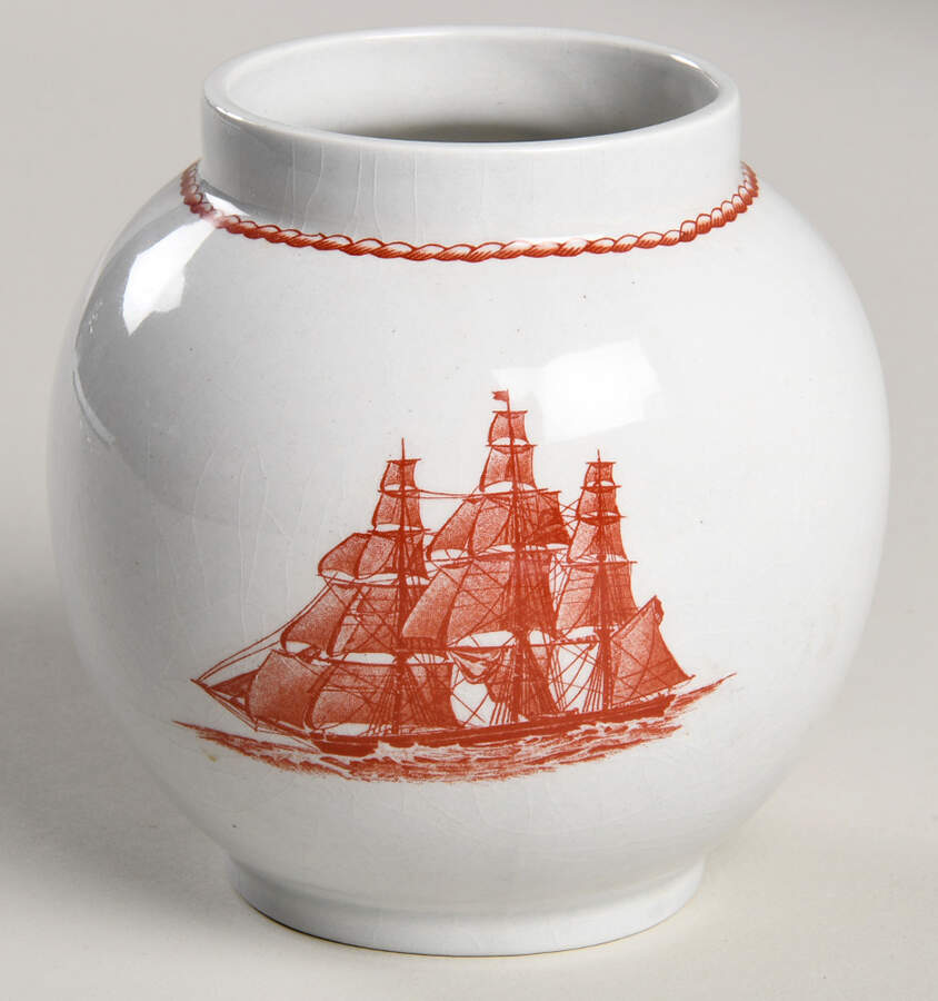 Flying Cloud Rust Sugar Bowl No Lid by Wedgwood-1