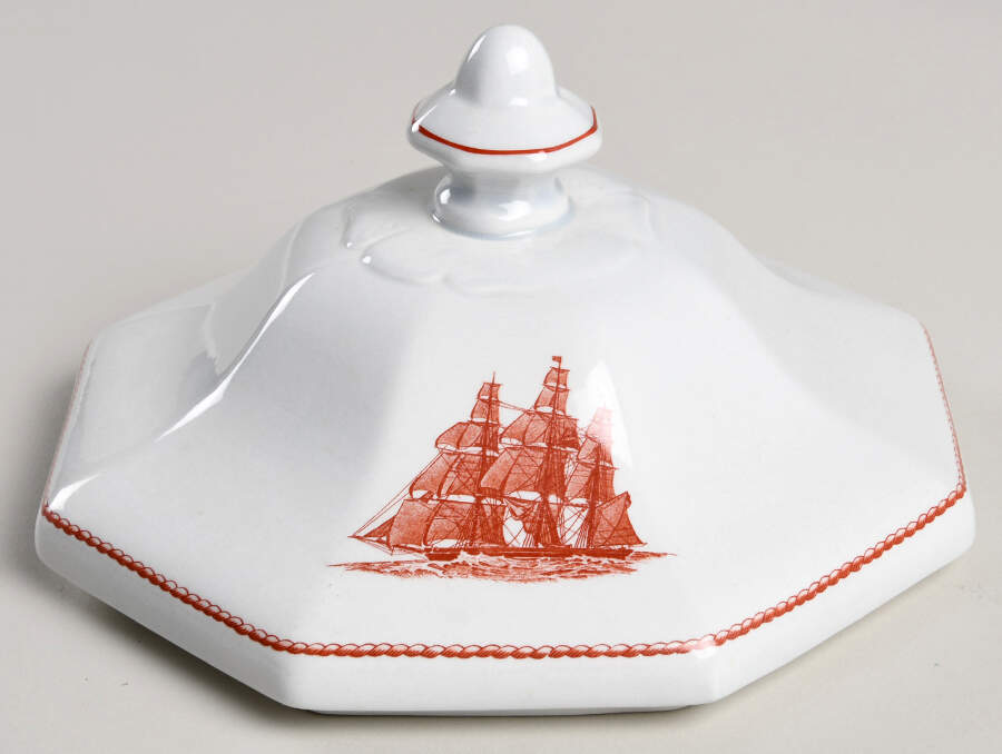 Flying Cloud Rust Lid for Octagonal Vegetable by Wedgwood-1