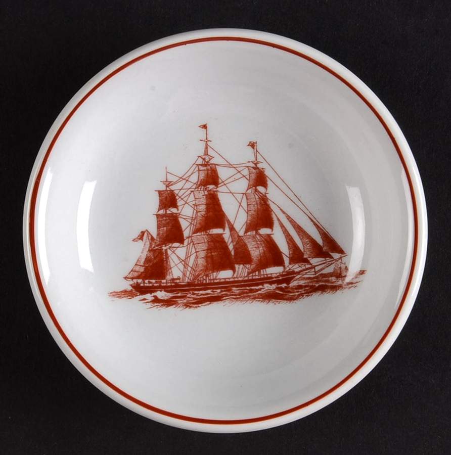Flying Cloud Rust Butter Pat by Wedgwood-1