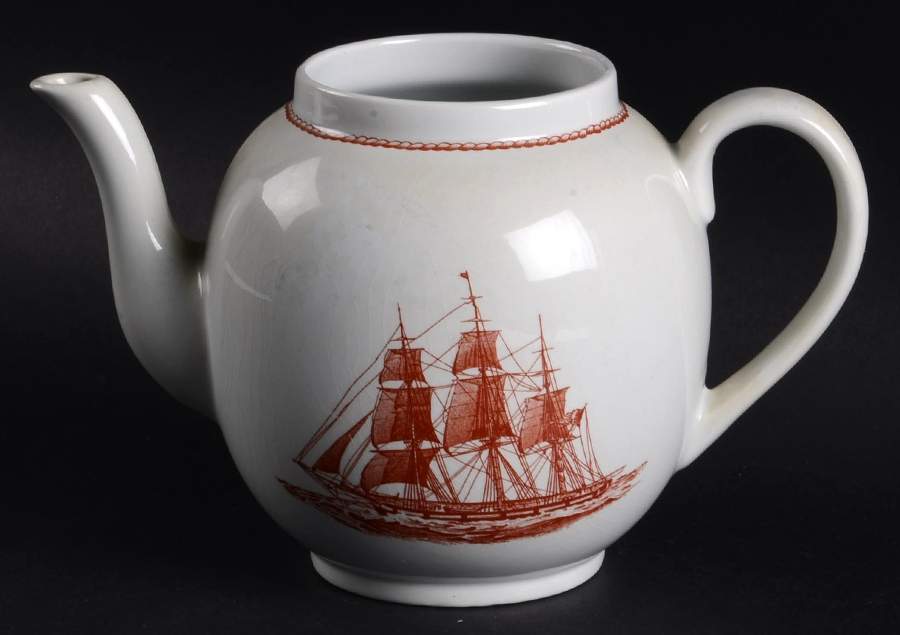 Flying Cloud Rust Teapot No Lid by Wedgwood-1