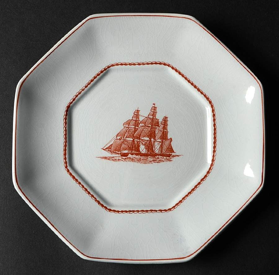 Flying Cloud Rust Underplate for Sauce Boat by Wedgwood-1