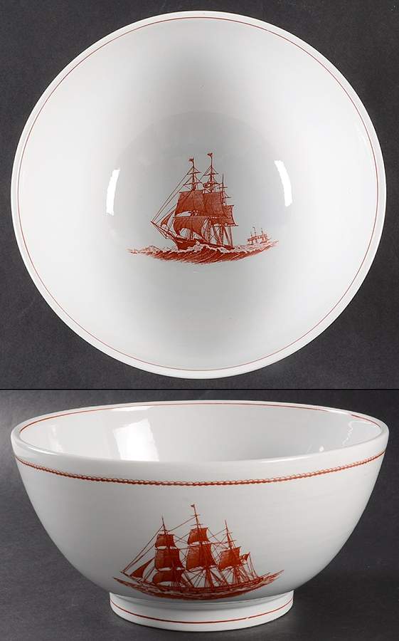 Flying Cloud Rust 8" Salad Serving Bowl by Wedgwood-1