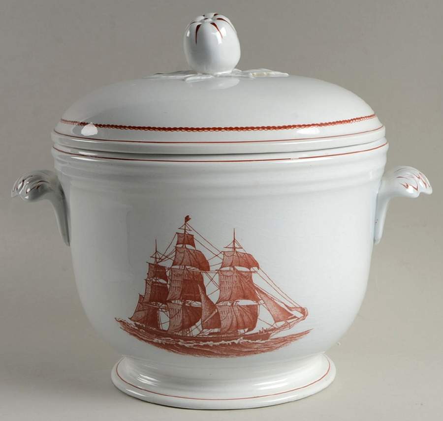 Flying Cloud Rust Ice Bucket & Lid by Wedgwood-1