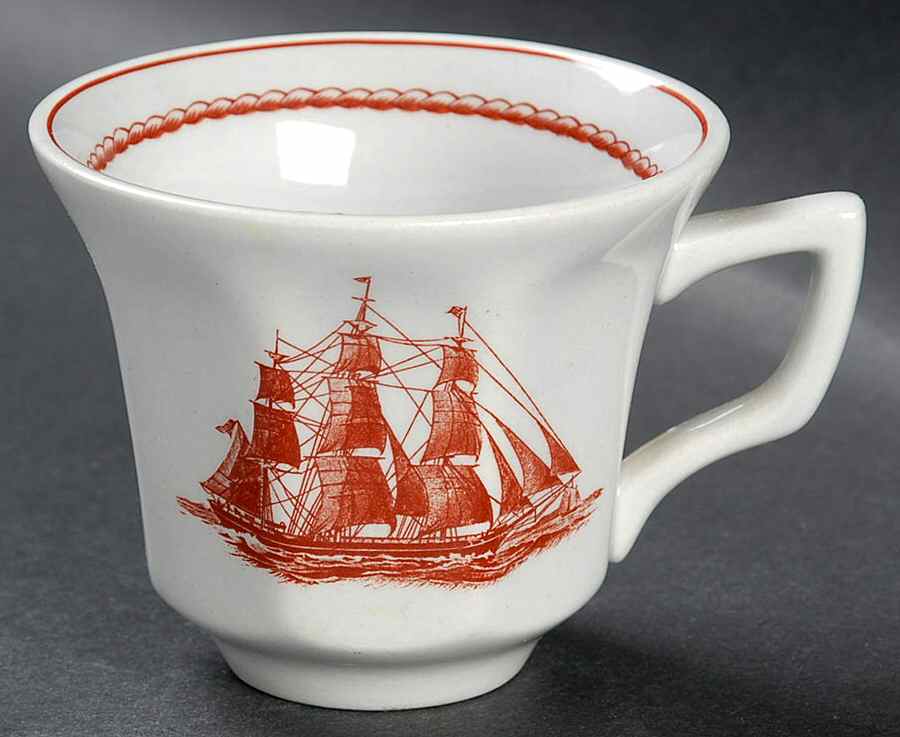 Flying Cloud Rust Flat Demitasse Cup by Wedgwood-1