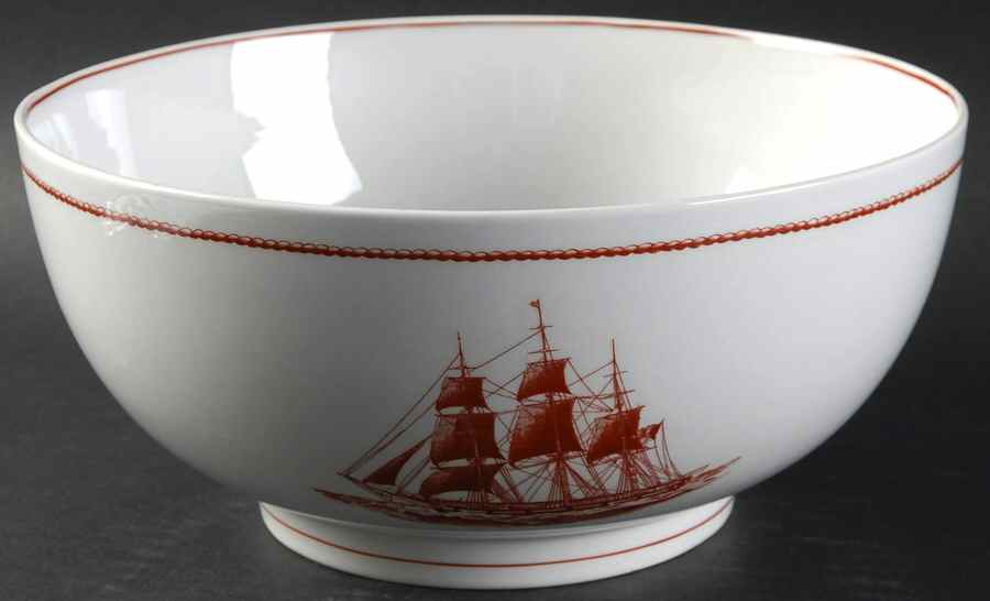 Flying Cloud Rust 9" Salad Serving Bowl by Wedgwood-1