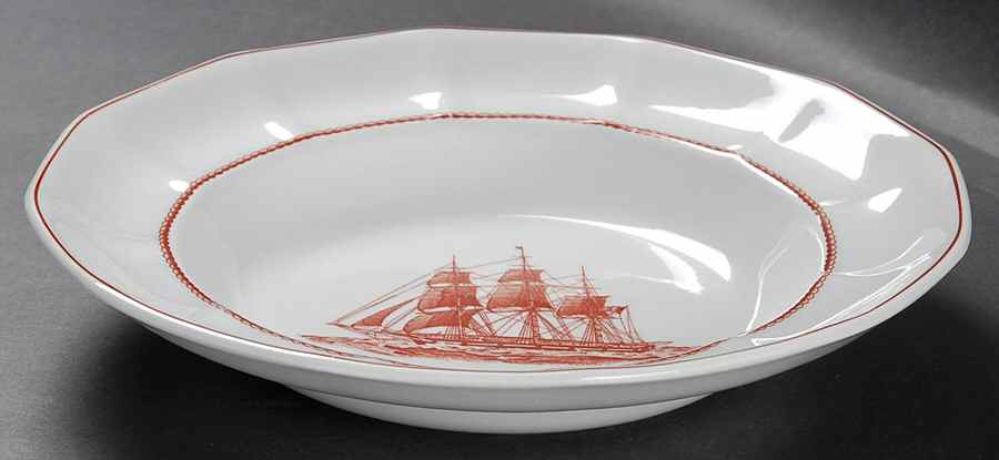 Flying Cloud Rust Large Rim Soup Bowl by Wedgwood-1