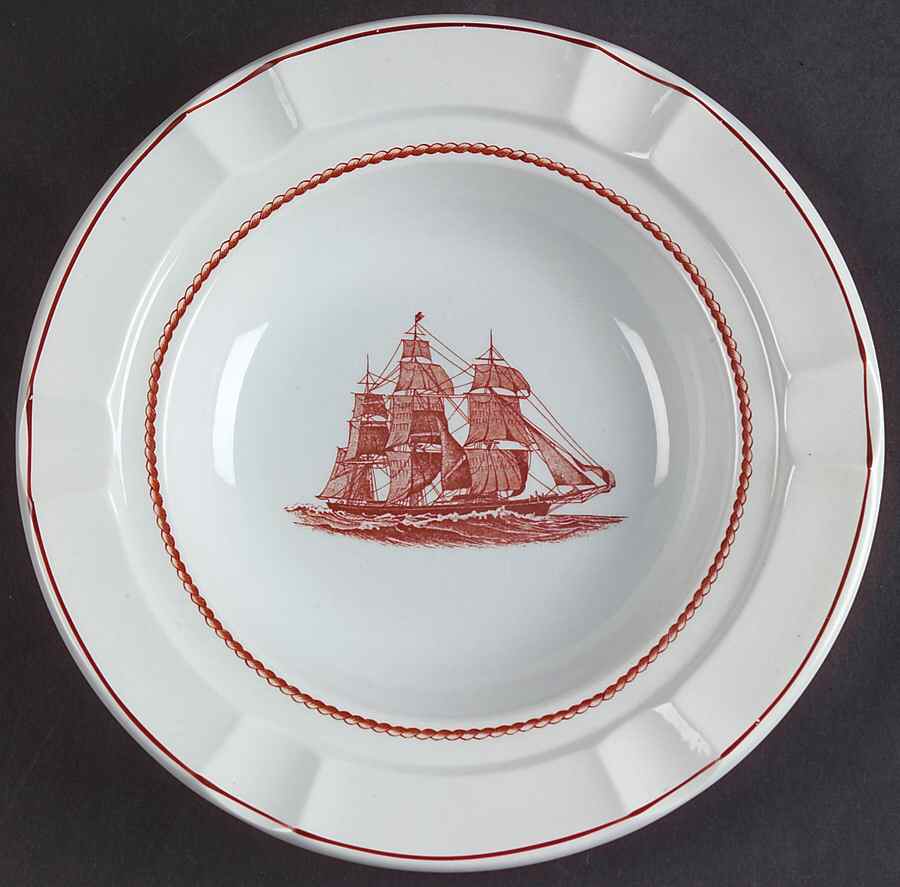 Flying Cloud Rust Large Ashtray by Wedgwood-1