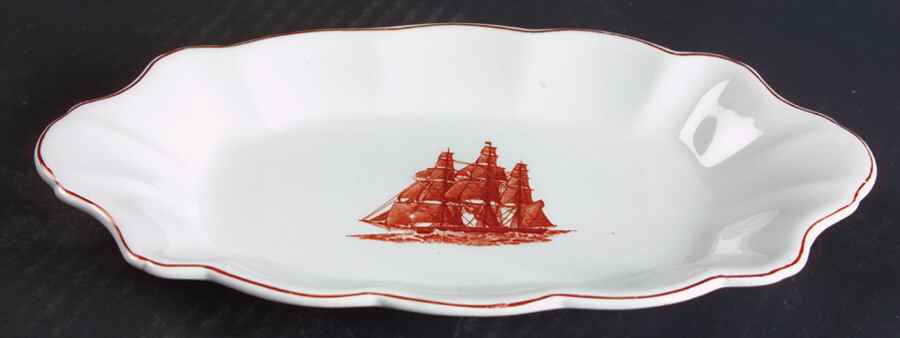 Flying Cloud Rust Pickle Dish by Wedgwood-1