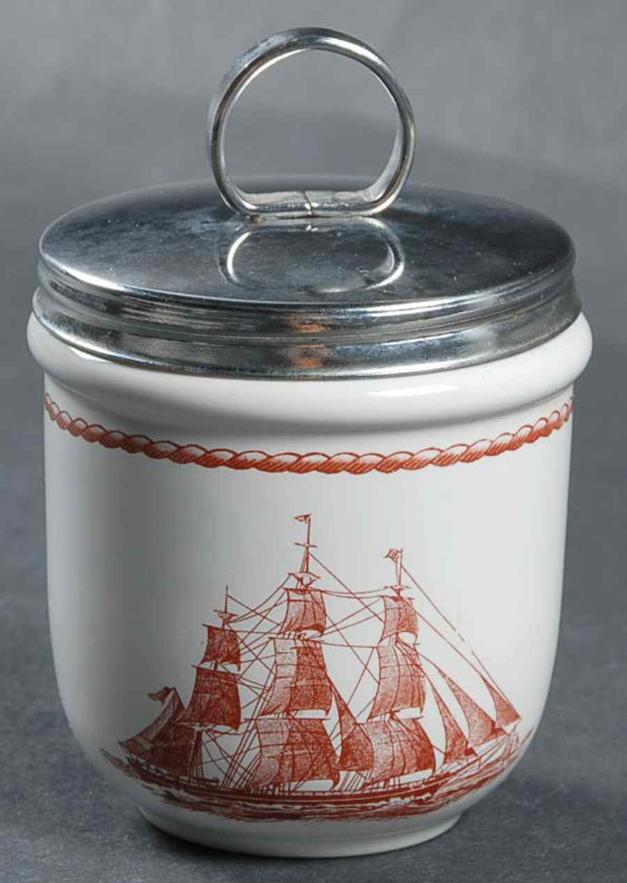 Flying Cloud Rust Egg Coddler & Lid by Wedgwood-1