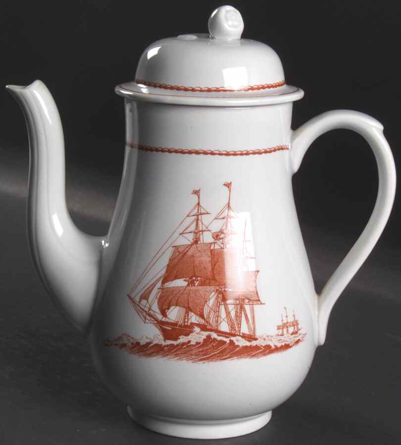Flying Cloud Rust Small Coffee Pot & Lid by Wedgwood-1
