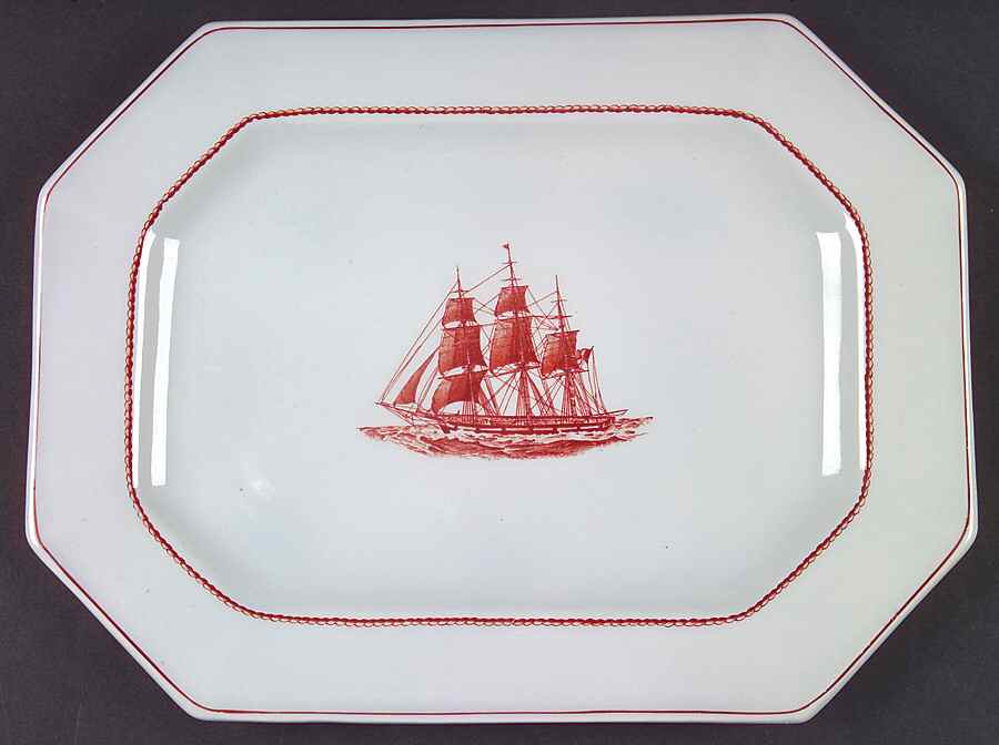 Flying Cloud Rust 11" Oval Serving Platter by Wedgwood-1
