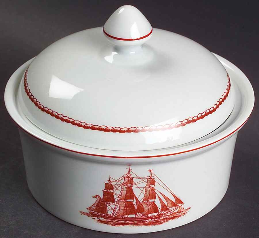 Flying Cloud Rust Butter Box & Lid by Wedgwood-1