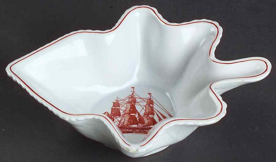 Flying Cloud Rust Leaf Shaped Dish by Wedgwood-1