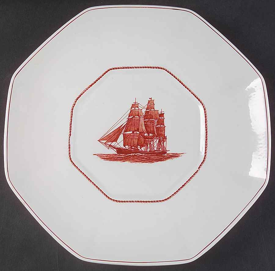 Flying Cloud Rust Underplate for Octagonal Tureen by Wedgwood-1