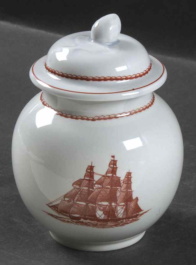 Flying Cloud Rust Sugar Bowl & Lid by Wedgwood-1