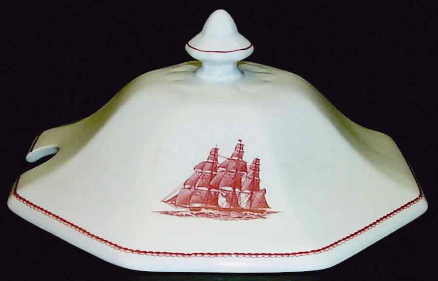 Flying Cloud Rust Lid for Octagonal Tureen by Wedgwood-1