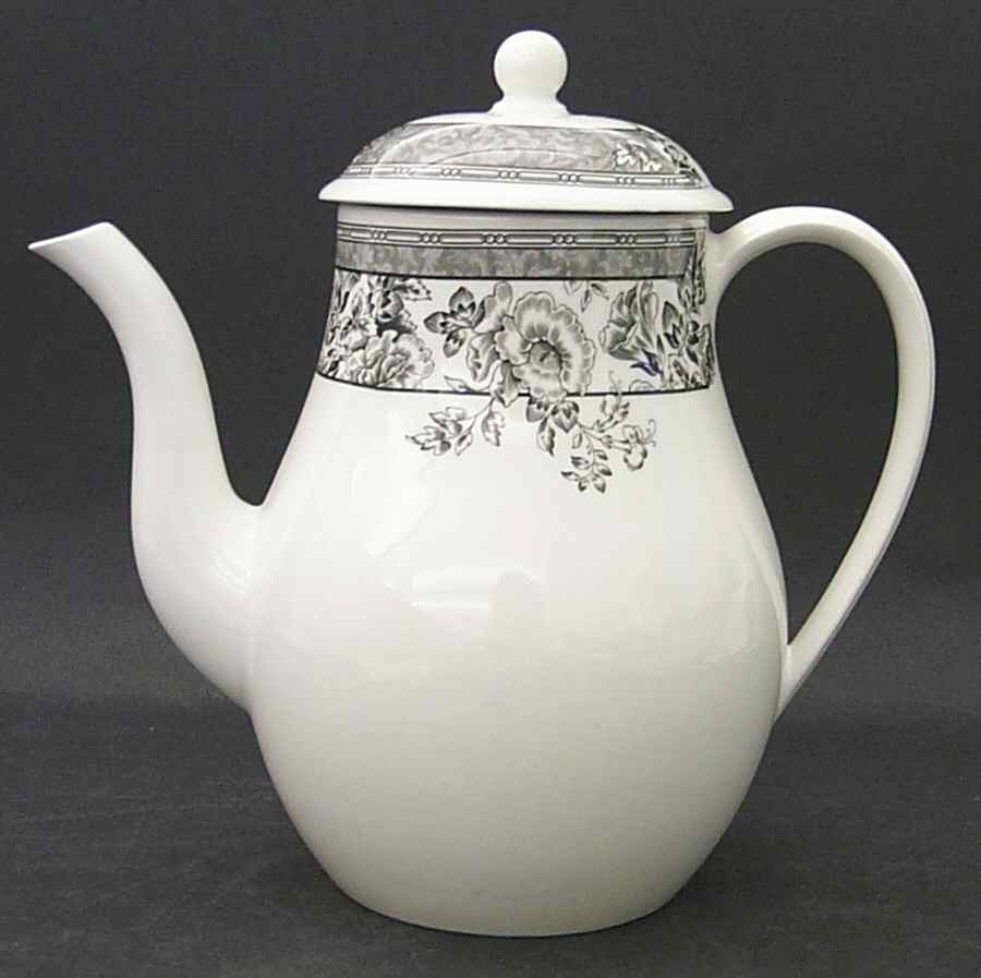 Fleur Damask Coffee Pot & Lid by Wedgwood-1