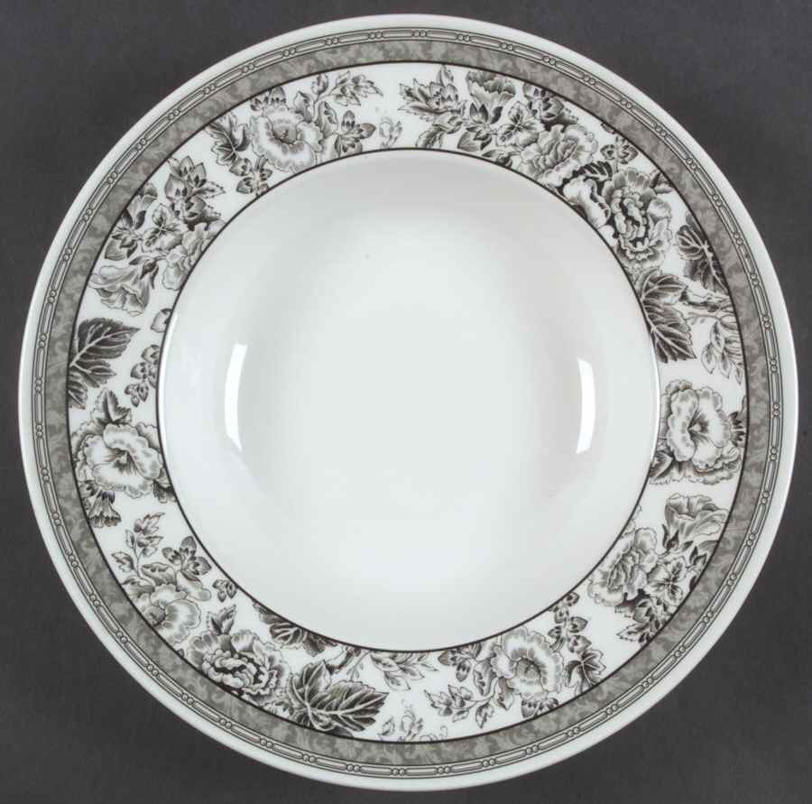 Fleur Damask Large Rim Soup Bowl by Wedgwood-1