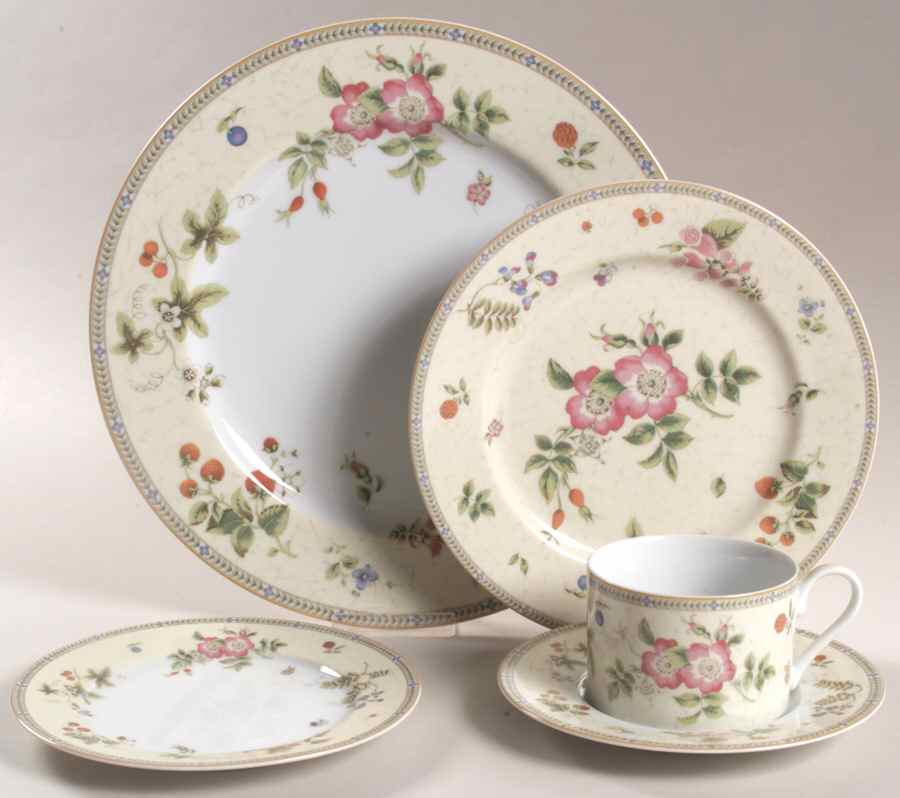 Fleur 5-Piece Place Set=Csfl or Csft,Dp,Sp,Bb by Wedgwood-1