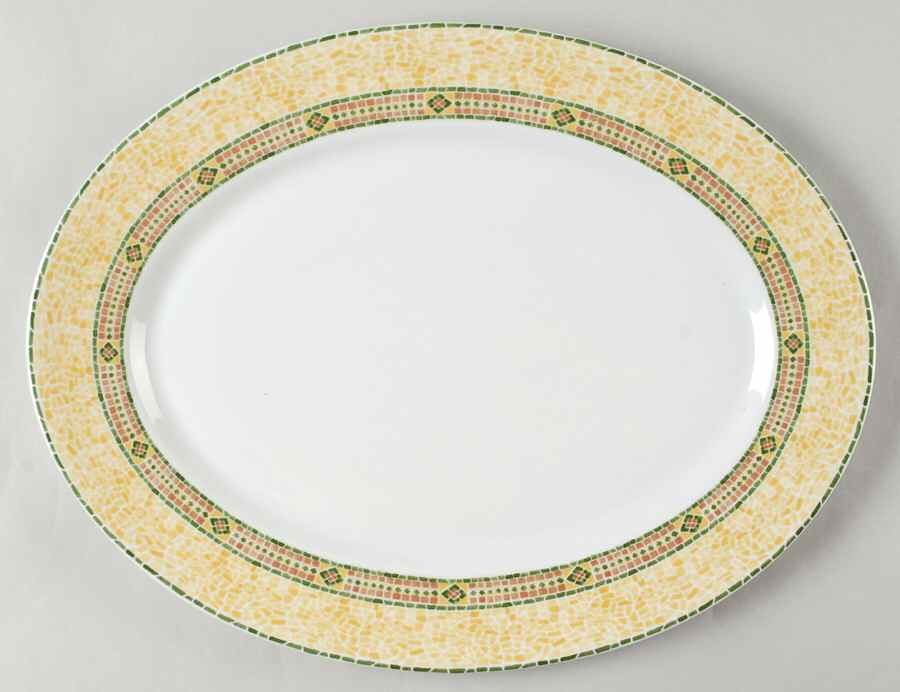 Florence (Mosaic Decor) 14" Oval Serving Platter by Wedgwood-1