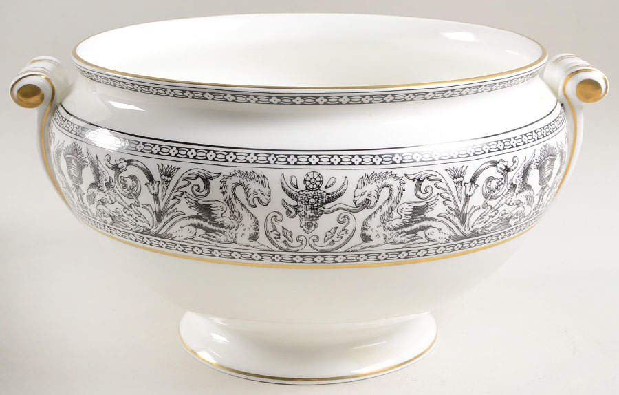 Florentine Black (Black Dragons) Tureen No Lid by Wedgwood-1