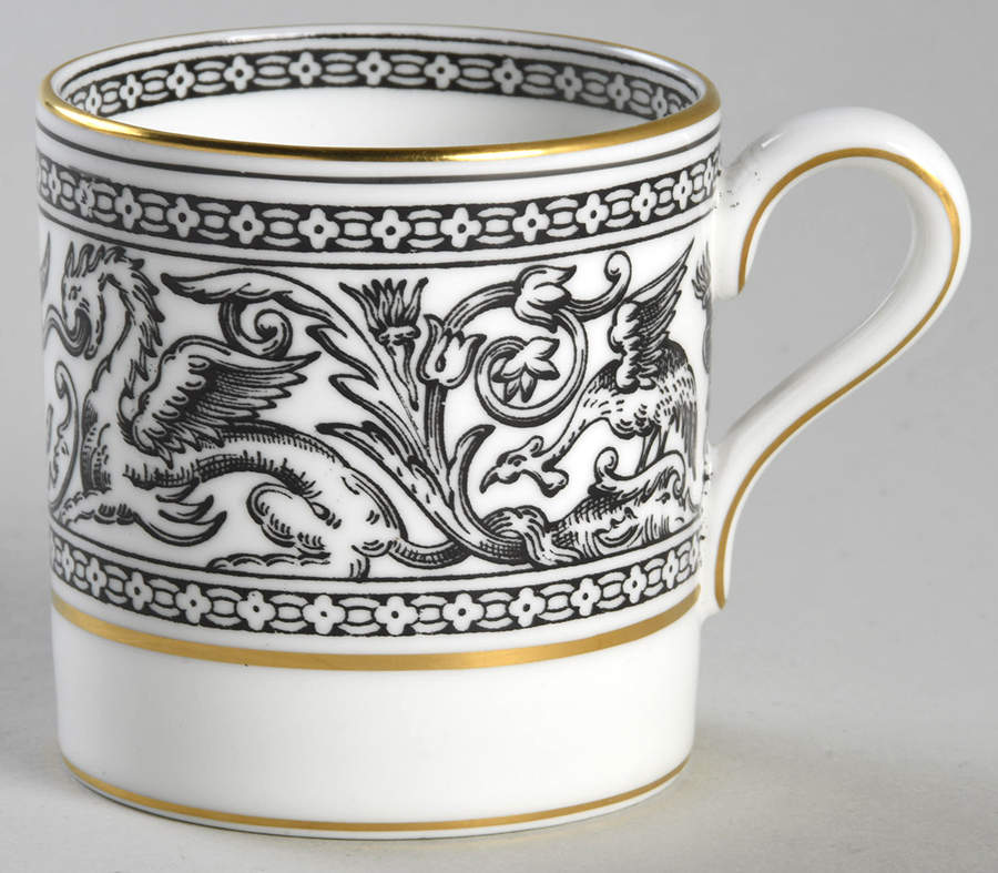 Florentine Black (Black Dragons) Bond Shape Demitasse Cup by Wedgwood-1